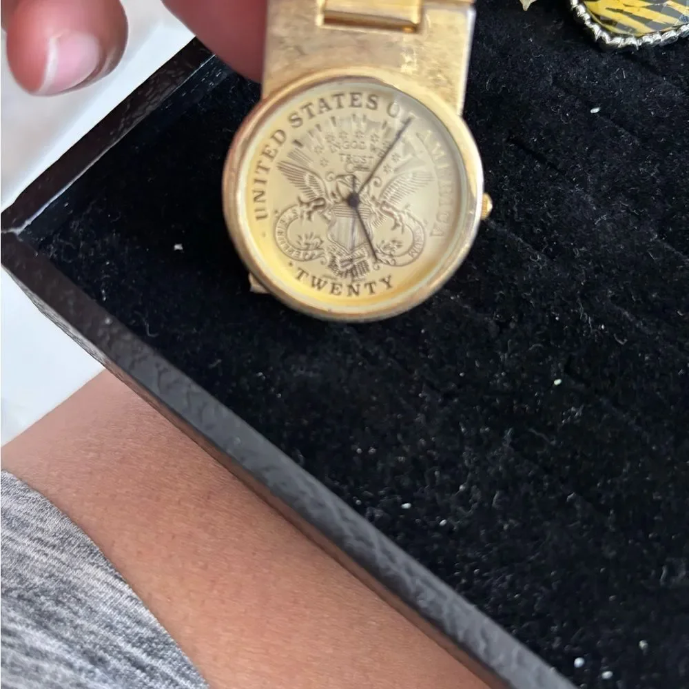 Colibri Quartz Money Clip Watch USA American Eagle timepiece accessory wallet
